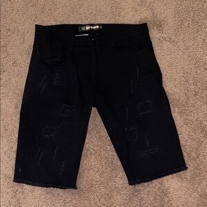 Men's Black Denim Jean Shorts